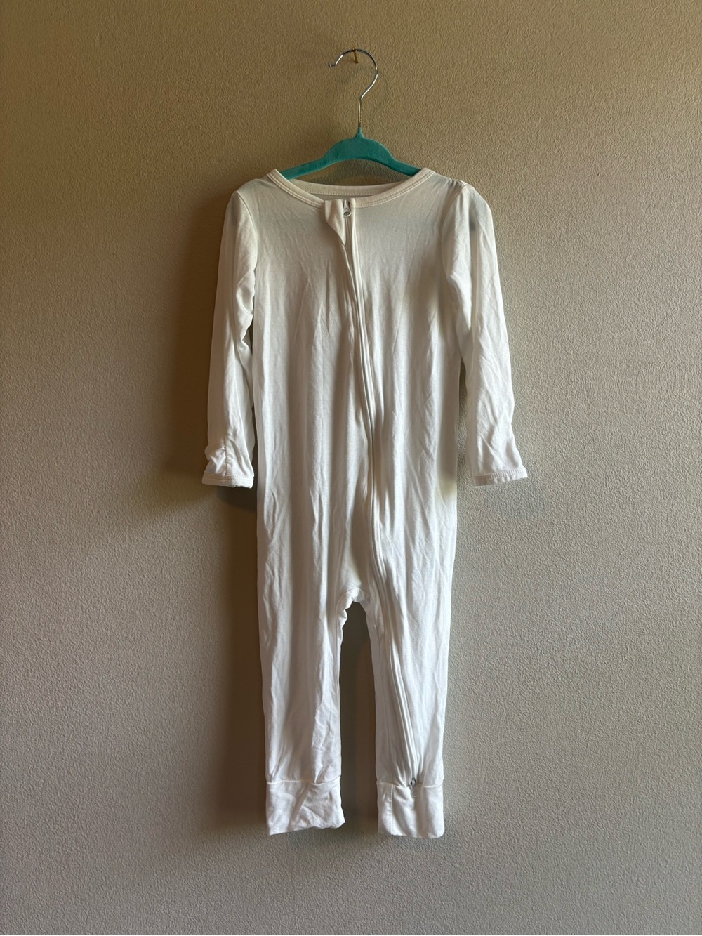 Aablexema Bamboo White Infant Zip-Front One-Piece